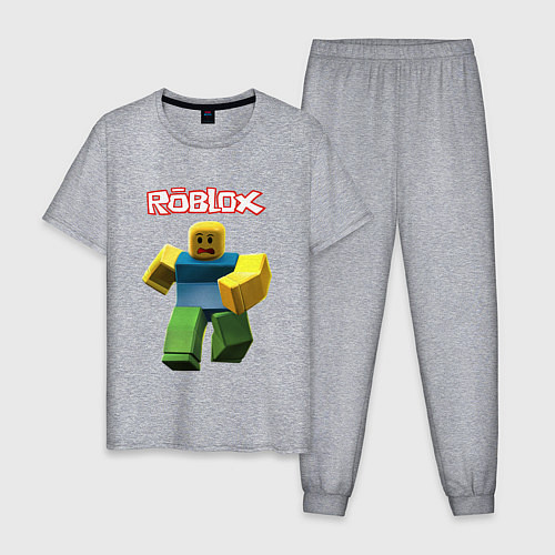 Мужская пижама Roblox бегущий персонаж / Меланж – фото 1