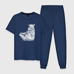 Мужская пижама Медведь сидит балдеет