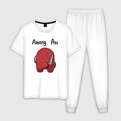 Мужская пижама Among Ass / Белый – фото 1