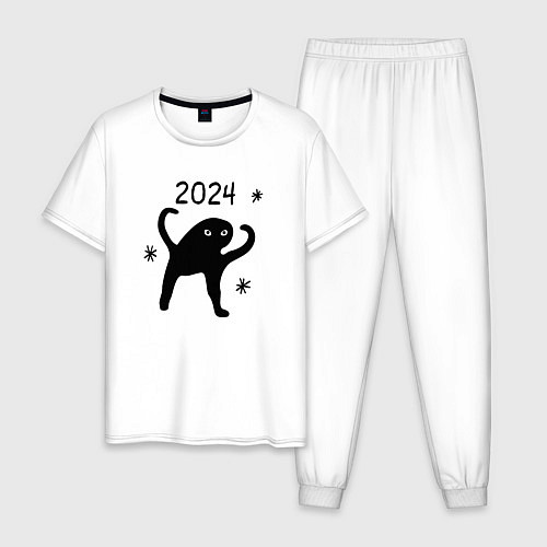 Мужская пижама 2024 - ъуъ мем / Белый – фото 1