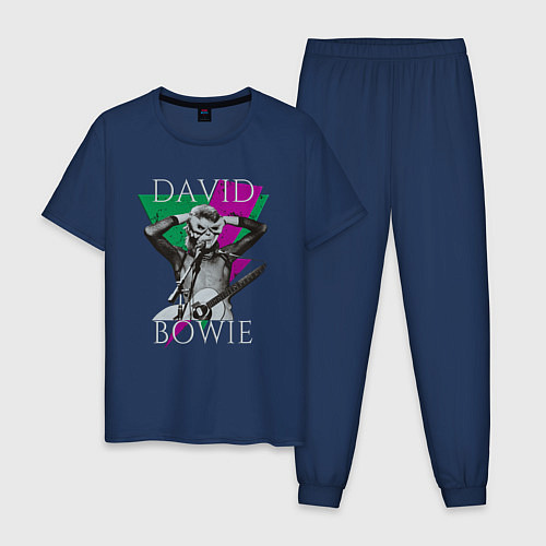 Мужская пижама David Bowie hand goggles / Тёмно-синий – фото 1