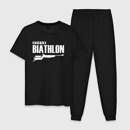 Мужская пижама Biathlon - снайпер / Черный – фото 1