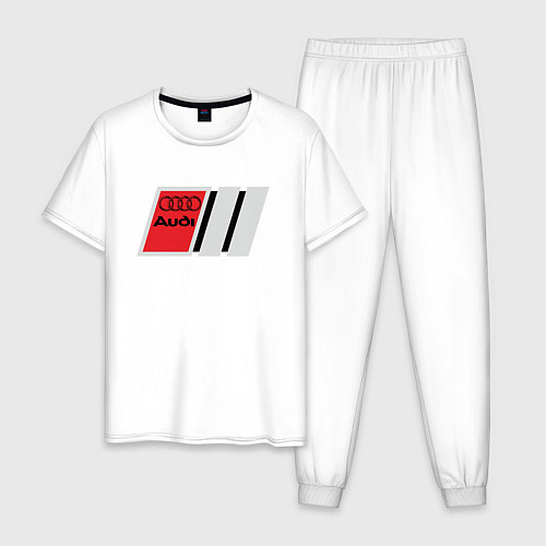 Мужская пижама Audi logo / Белый – фото 1