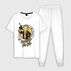 Пижама хлопковая мужская Fallout - smuggler boy, цвет: белый