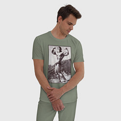 Пижама хлопковая мужская Mister Arnold, цвет: авокадо — фото 2