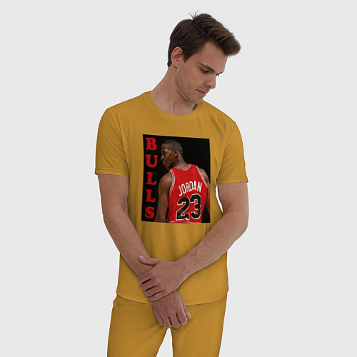Мужская пижама Bulls Jordan / Горчичный – фото 3