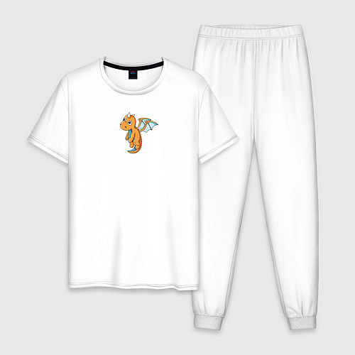 Мужская пижама Драконы 2024 / Белый – фото 1