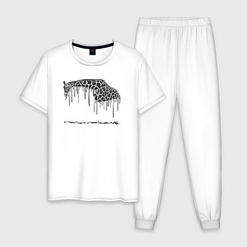 Мужская пижама Чернильный жираф / Белый – фото 1
