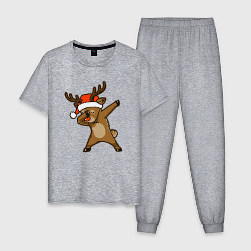 Мужская пижама Dabbing deer / Меланж – фото 1