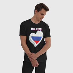 Пижама хлопковая мужская 93 регион Краснодарский край, цвет: черный — фото 2