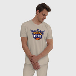 Пижама хлопковая мужская Phoenix Suns fire, цвет: миндальный — фото 2