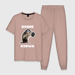 Мужская пижама Bobr kurwa with hat