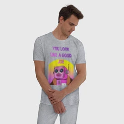 Пижама хлопковая мужская Винтажный робот Кей, цвет: меланж — фото 2