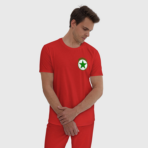 Мужская пижама Учу эсперанто / Красный – фото 3