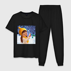 Мужская пижама Зимняя сказка