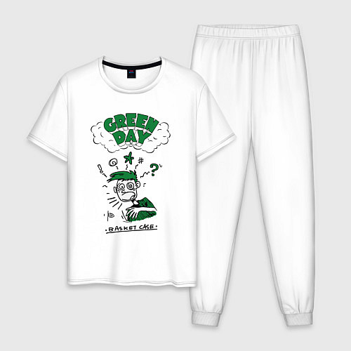 Мужская пижама Green day basket case / Белый – фото 1
