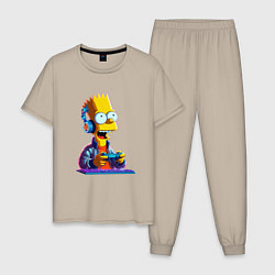 Мужская пижама Bart is an avid gamer