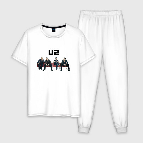 Мужская пижама U2 - A band / Белый – фото 1