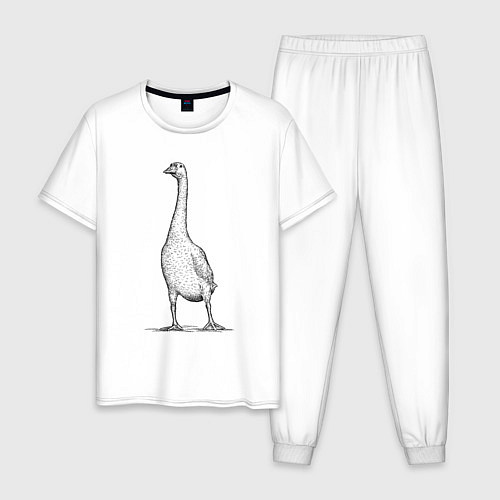 Мужская пижама Гусь высокий / Белый – фото 1