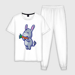 Мужская пижама Ослик ест морковку