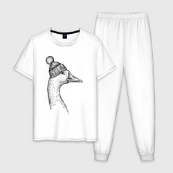 Мужская пижама Утка в шапке с помпоном