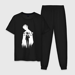 Пижама хлопковая мужская Sung JinWoo Shadow, цвет: черный