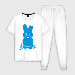 Пижама хлопковая мужская Blue bunny, цвет: белый