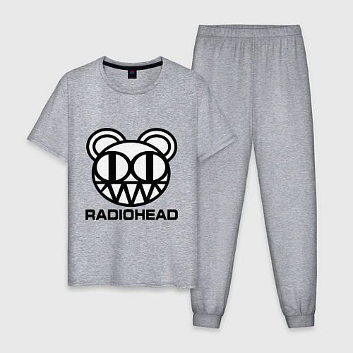 Мужская пижама Radiohead logo bear / Меланж – фото 1