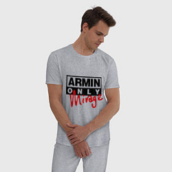 Пижама хлопковая мужская Armin Only: Mirage, цвет: меланж — фото 2