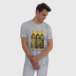 Пижама хлопковая мужская St trinity, цвет: меланж — фото 2