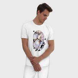 Пижама хлопковая мужская Frieren арт, цвет: белый — фото 2