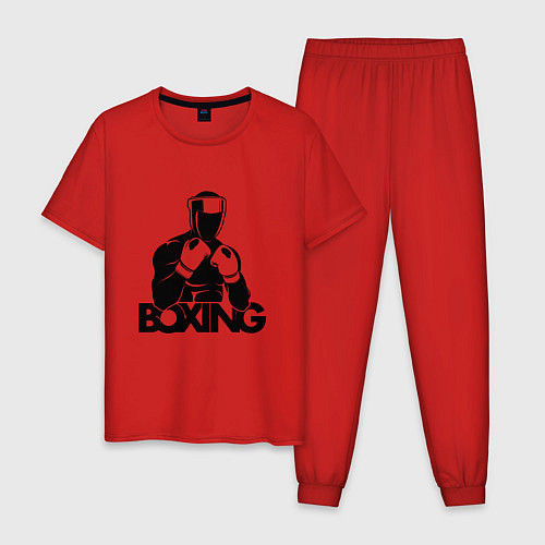 Мужская пижама Boxing art / Красный – фото 1