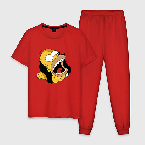 Мужская пижама Гомер - Симпсоны / Красный – фото 1