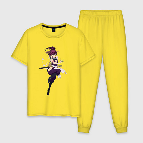 Мужская пижама Юдзуриха из аниме Адский рай / Желтый – фото 1
