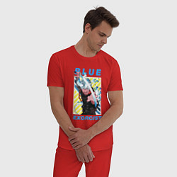 Пижама хлопковая мужская Рин - Синий экзорцист, цвет: красный — фото 2