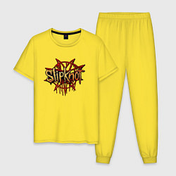 Пижама хлопковая мужская Slipknot original, цвет: желтый