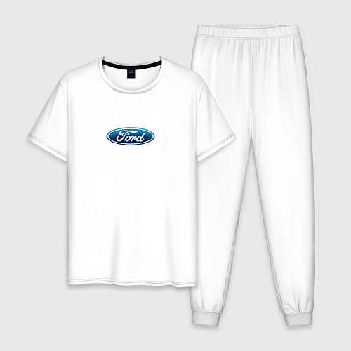 Мужская пижама FORD авто спорт лого / Белый – фото 1
