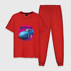 Пижама хлопковая мужская Porsche RWB, цвет: красный