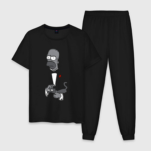 Мужская пижама Homer godfather / Черный – фото 1