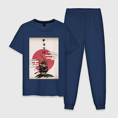 Мужская пижама Тони Тони Чоппер самурай / Тёмно-синий – фото 1