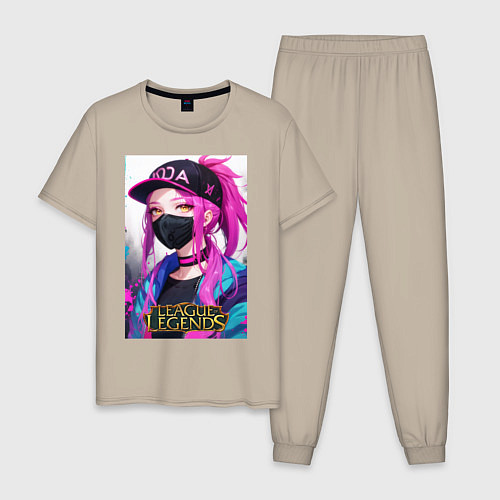 Мужская пижама Akali Kda League Of Legends / Миндальный – фото 1