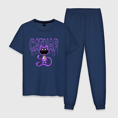 Мужская пижама Кэтнап из Poppy Playtime / Тёмно-синий – фото 1