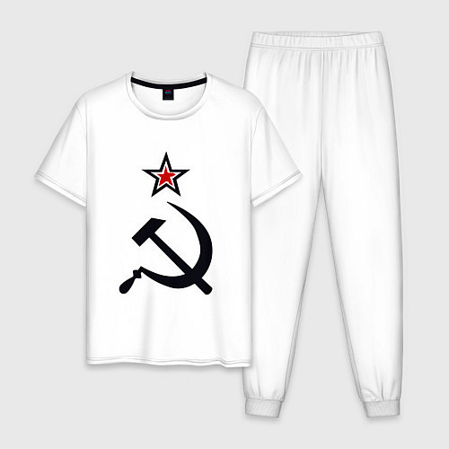 Мужская пижама Звезда серп и молот / Белый – фото 1