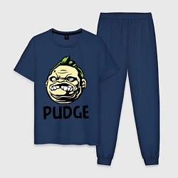Пижама хлопковая мужская Pudge Face, цвет: тёмно-синий