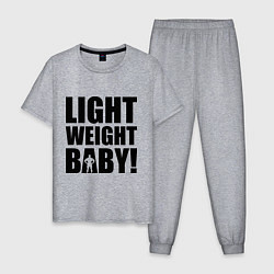 Пижама хлопковая мужская Light weight baby цвета меланж — фото 1