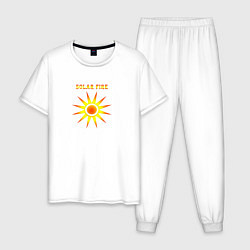 Пижама хлопковая мужская Solar Fire, цвет: белый