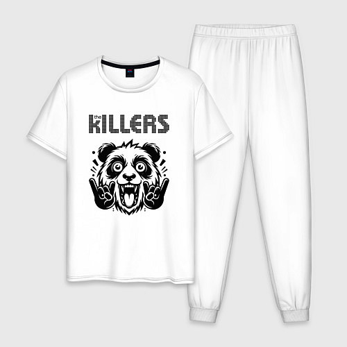Мужская пижама The Killers - rock panda / Белый – фото 1