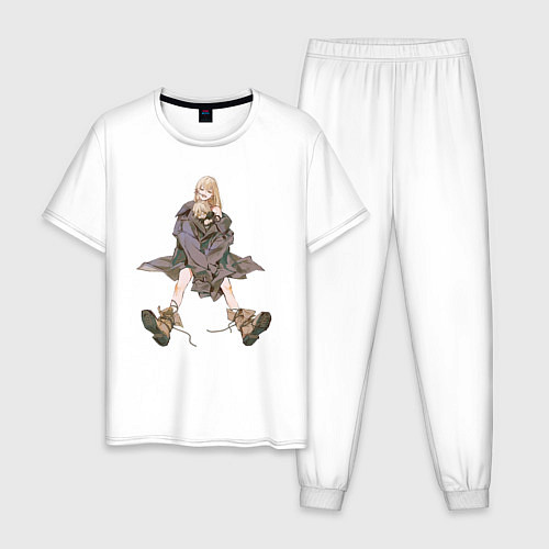 Мужская пижама Ведьма и чудовище Гидо / Белый – фото 1