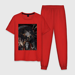 Пижама хлопковая мужская Чэн Хуа демон, цвет: красный