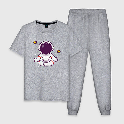 Мужская пижама Космический релакс / Меланж – фото 1